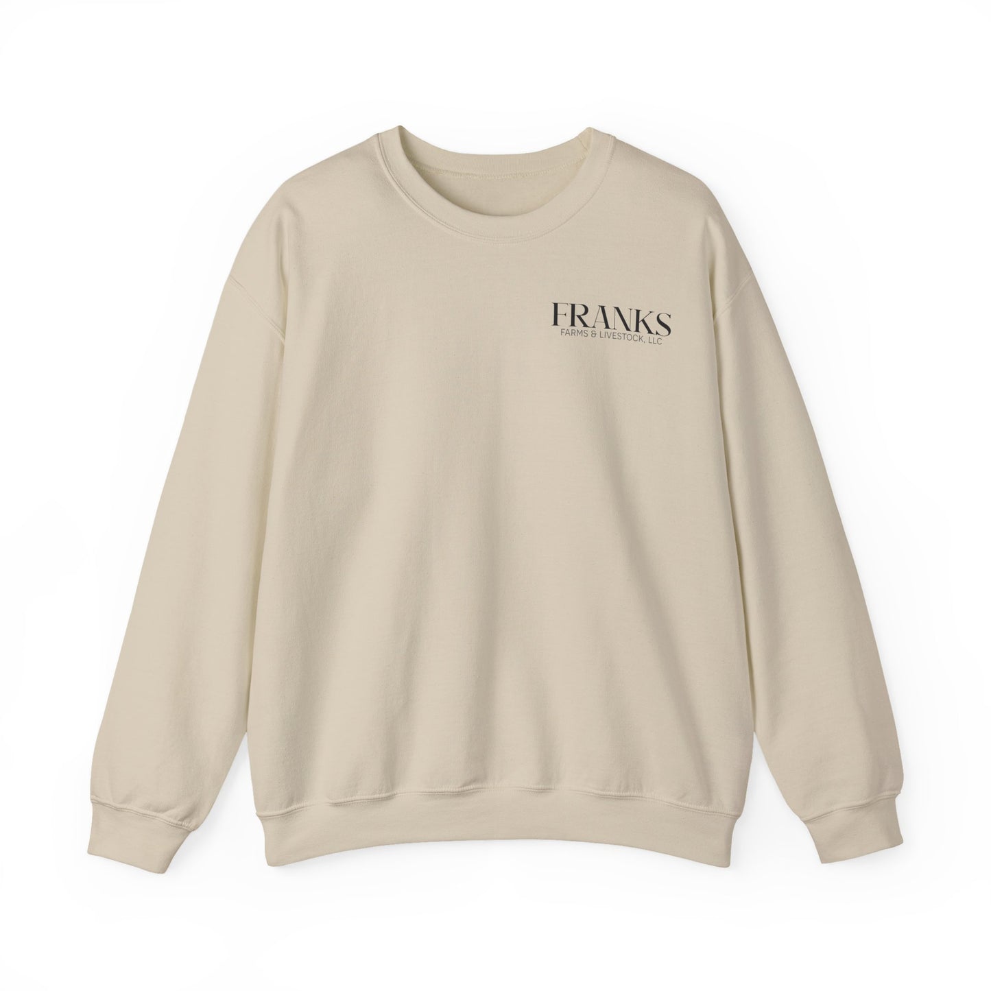 Franks Farms & Livestock Front Print Only Crewneck Sweatshirt (ADULT)