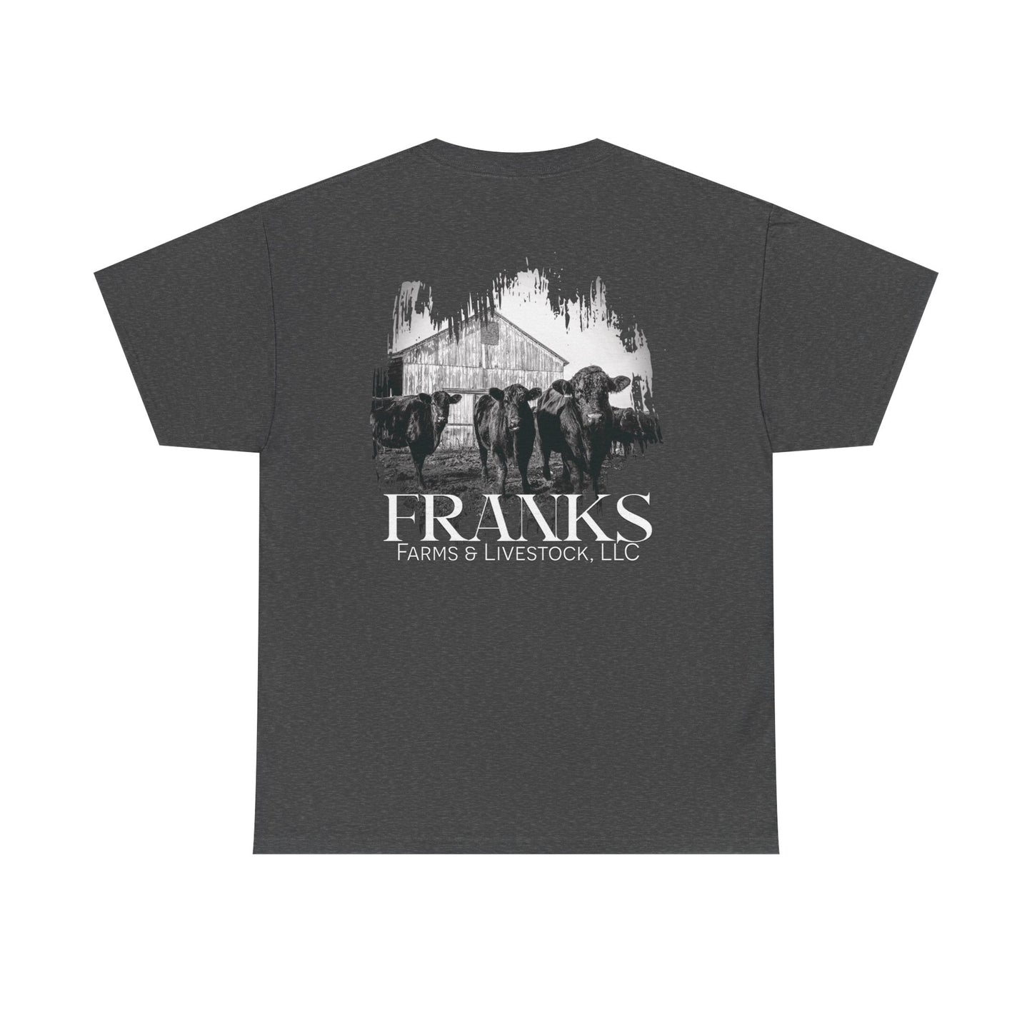 Franks Farms & Livestock Front and Back Heavy Cotton T-shirt (ADULT)