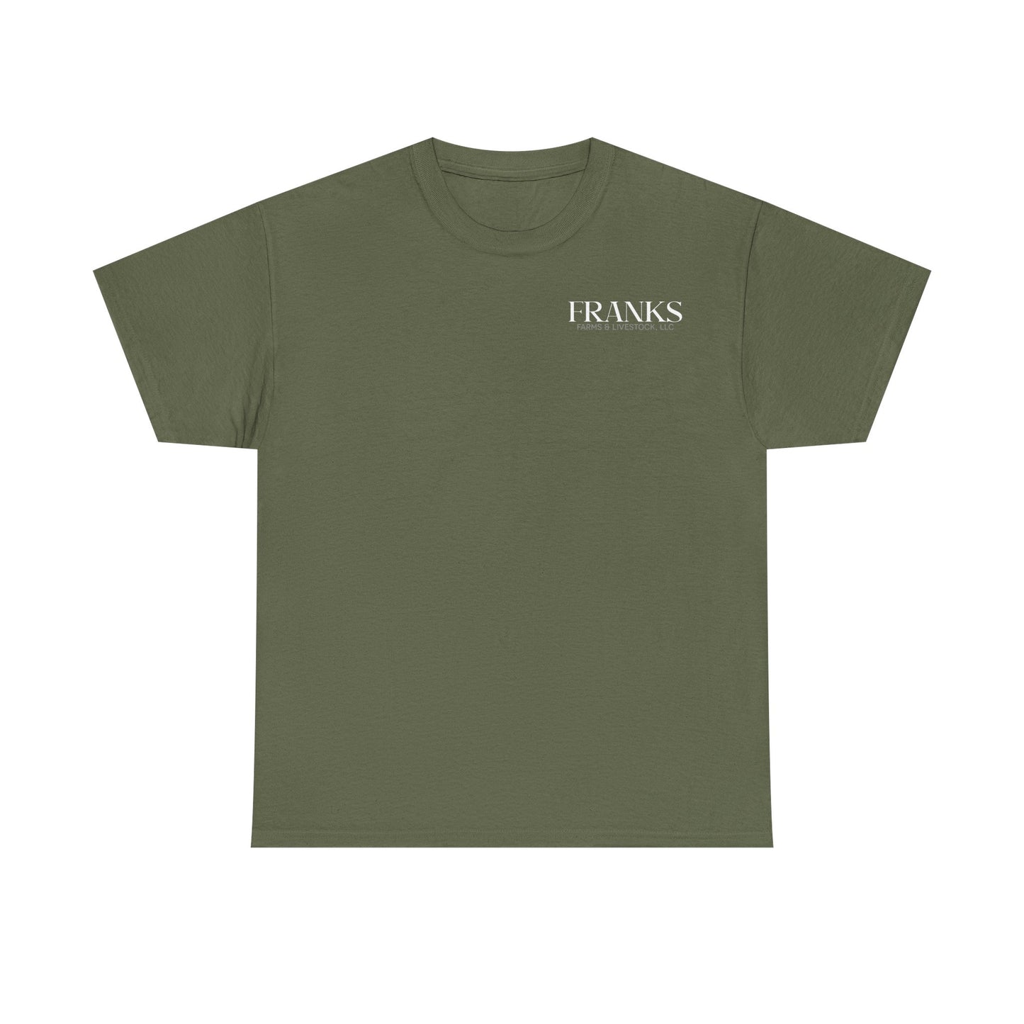 Franks Farms & Livestock Front and Back Heavy Cotton T-shirt (ADULT)