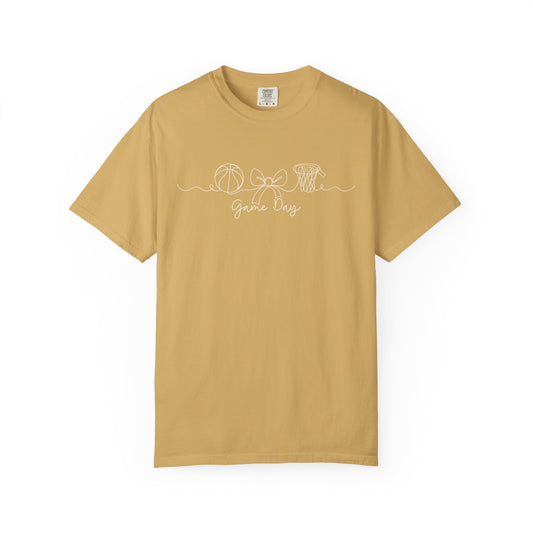 Purple & Gold Basketball Game Day Comfort Colors T-Shirt
