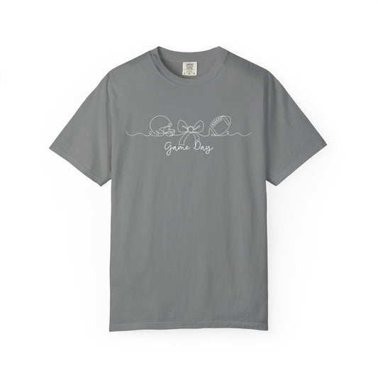 Orange & Grey Football Game Day Comfort Colors T-Shirt