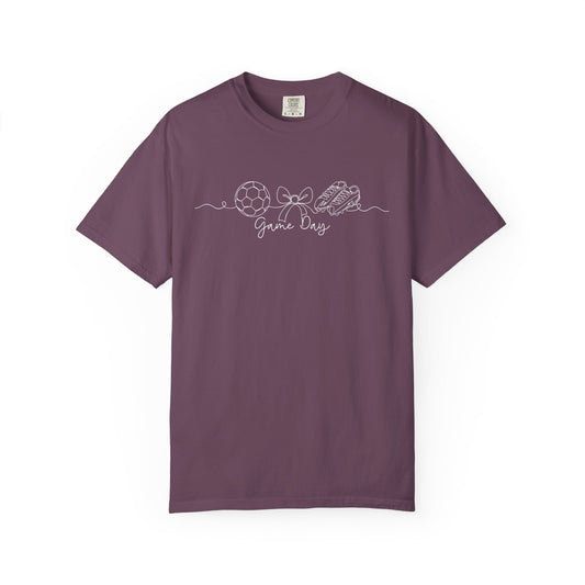 Purple & Gold Soccer Game Day Comfort Colors T-Shirt