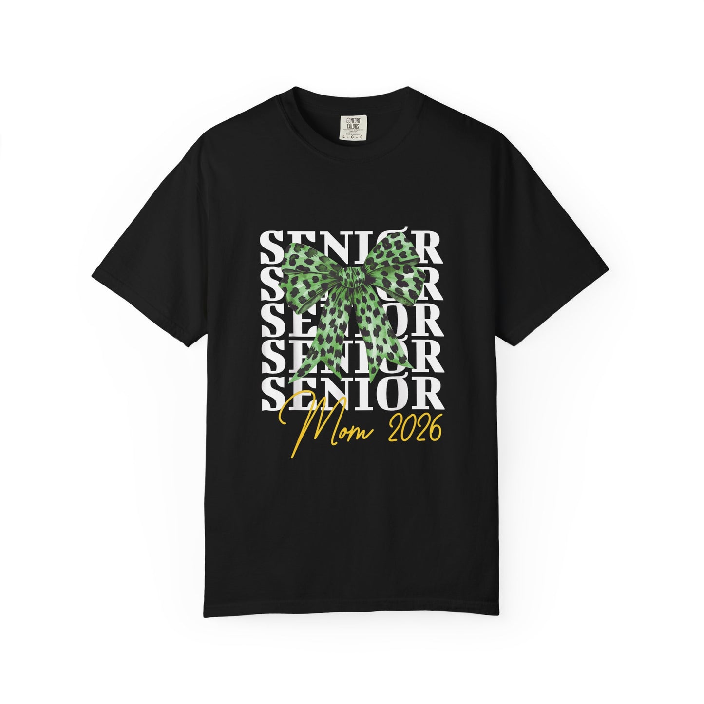 Senior Mom GREEN & GOLD bow 2026 Comfort Colors T-Shirt