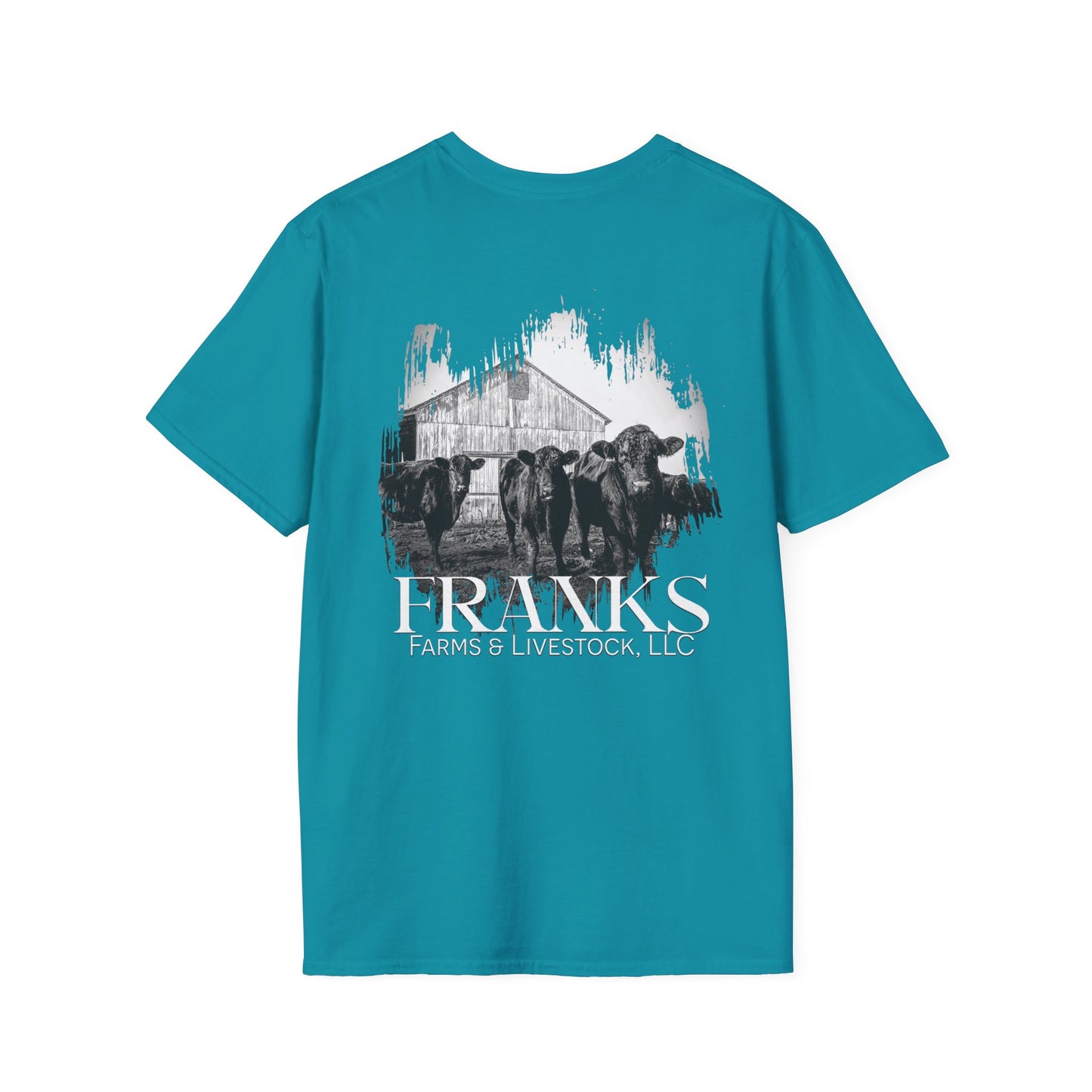Franks Farms & Livestock Front and Back Print Softstyle T-Shirt (ADULT)