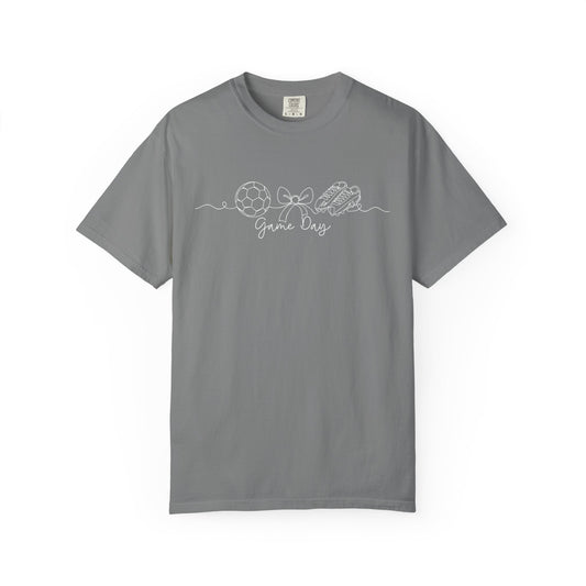 Blue & Grey Soccer Game Day Comfort Colors T-Shirt