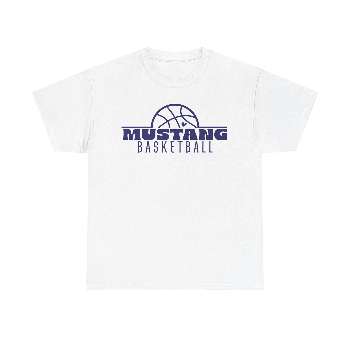 Allen East Mustangs Basketball Heavy Cotton T-shirt