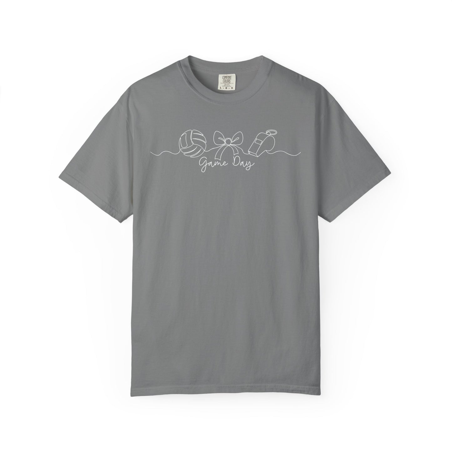 Blue & Grey Volleyball Game Day Comfort Colors T-Shirt