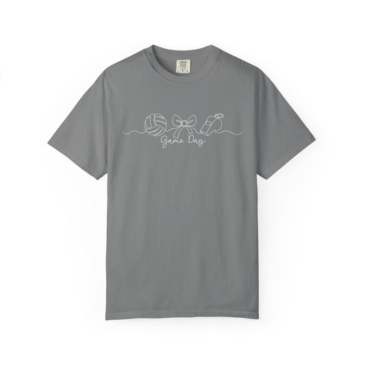 Red & Grey Volleyball Game Day Comfort Colors T-Shirt