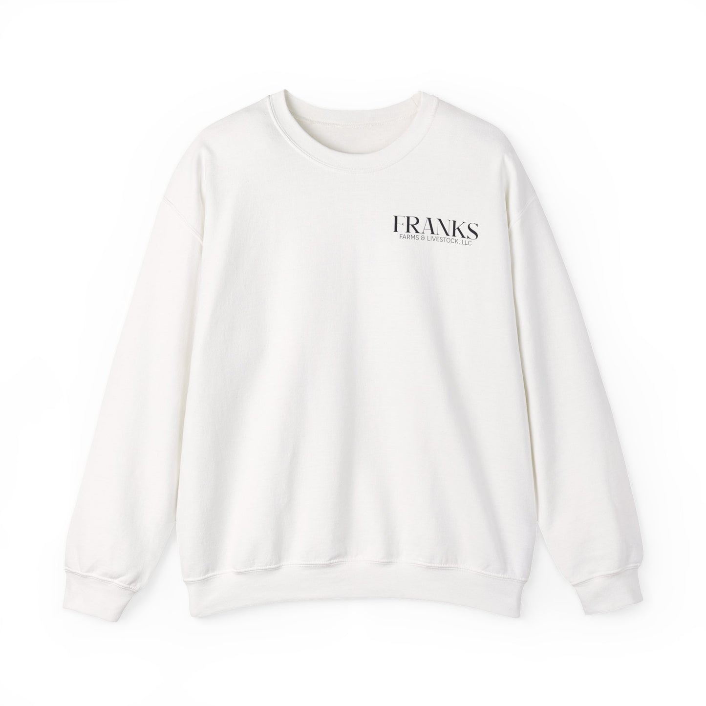 Franks Farms & Livestock Front Print Only Crewneck Sweatshirt (ADULT)