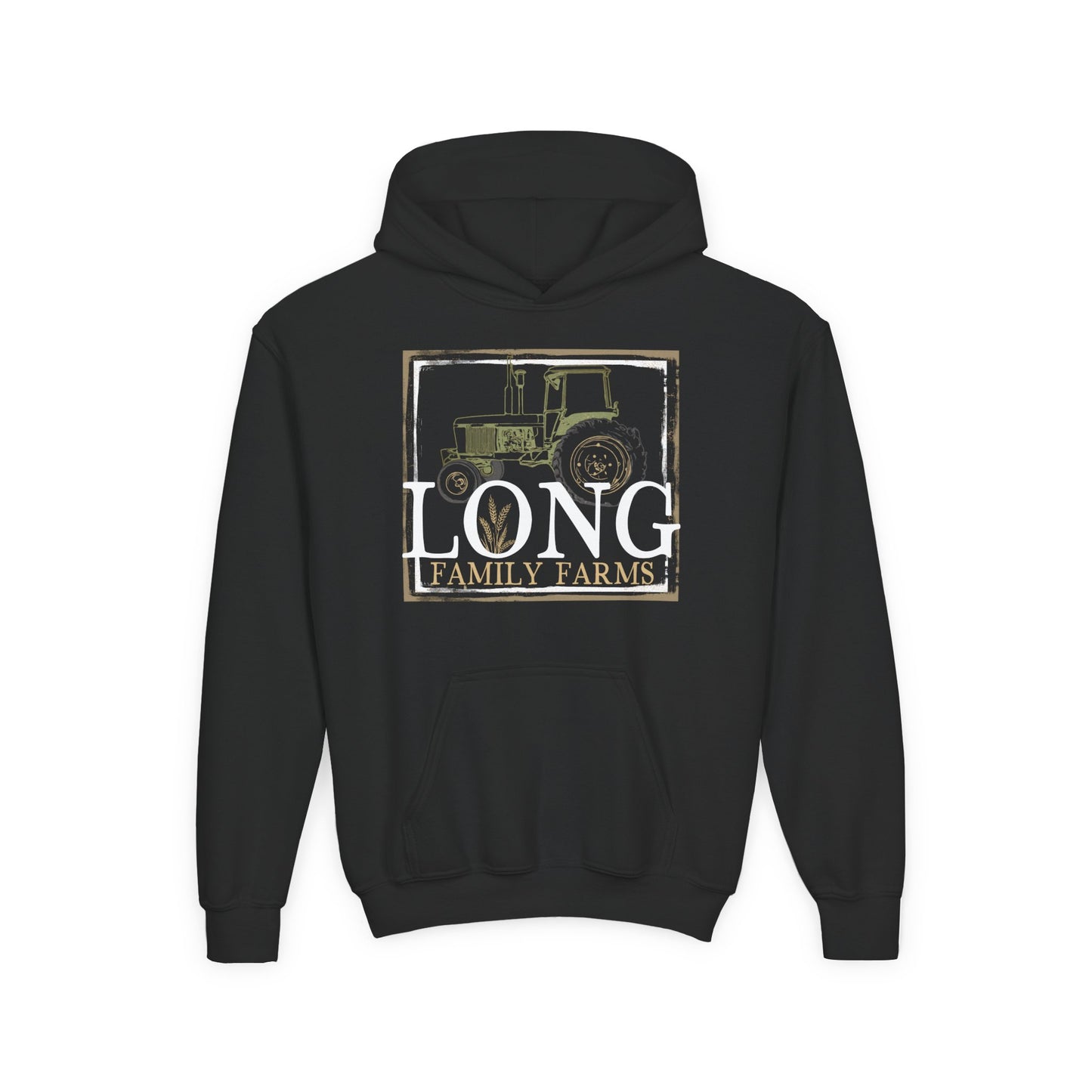 Tractor Print Hooded Sweatshirt (YOUTH)