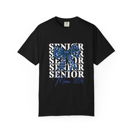 Senior Mom BLUE bow 2026 Comfort Colors T-Shirt