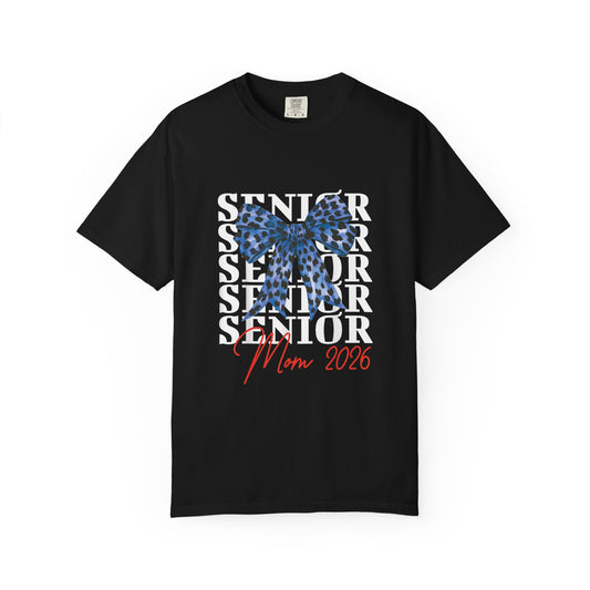 Senior Mom BLUE & RED bow 2026 Comfort Colors T-Shirt