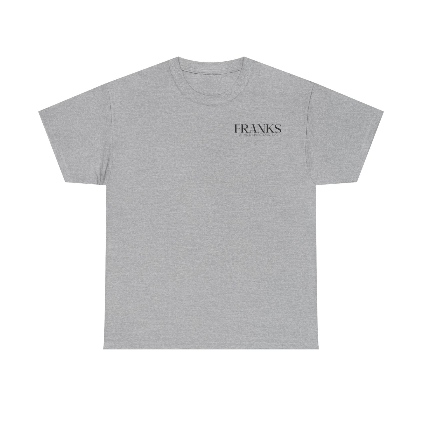 Franks Farms & Livestock Front and Back Print Heavy Cotton T-shirt (Adult)