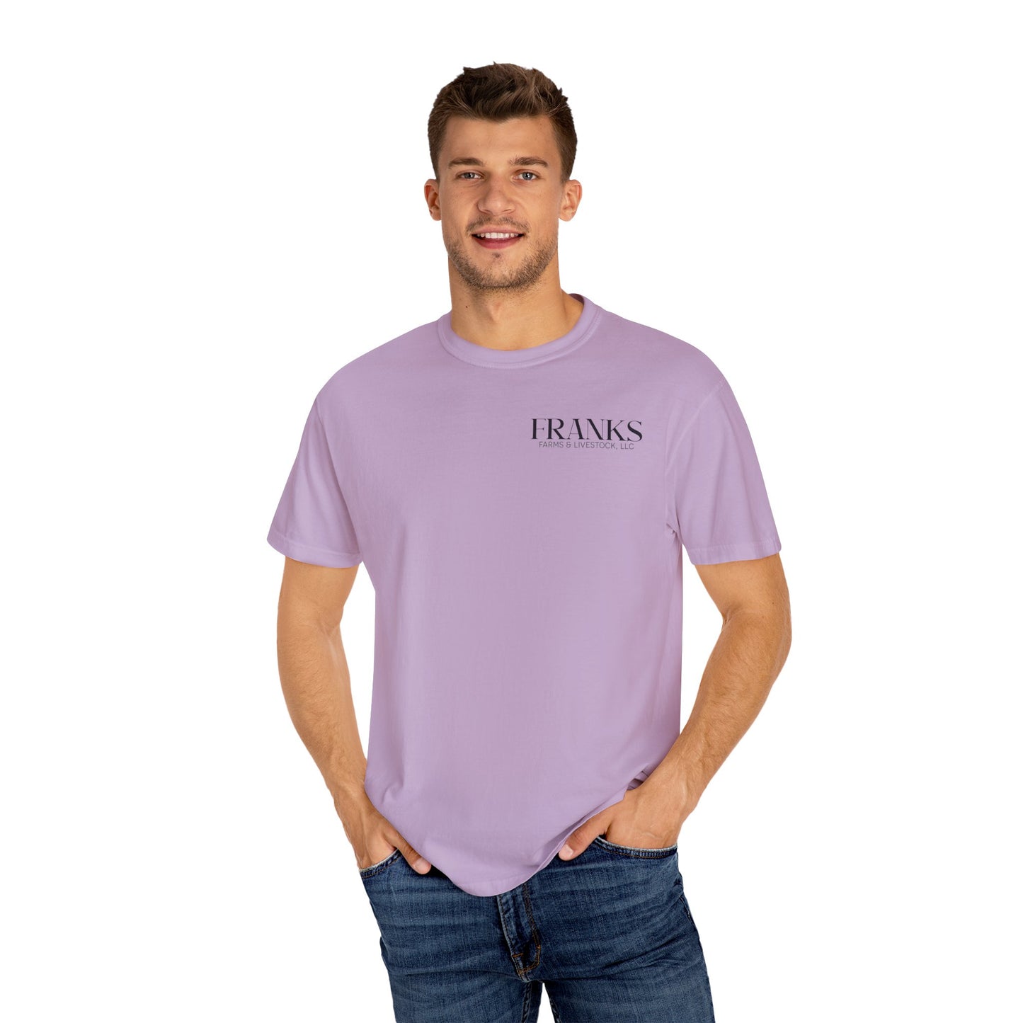 Franks Farms & Livestock Front Print Only Comfort Colors T-Shirt (ADULT)