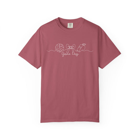 Red & Blue Volleyball Game Day Comfort Colors T-Shirt