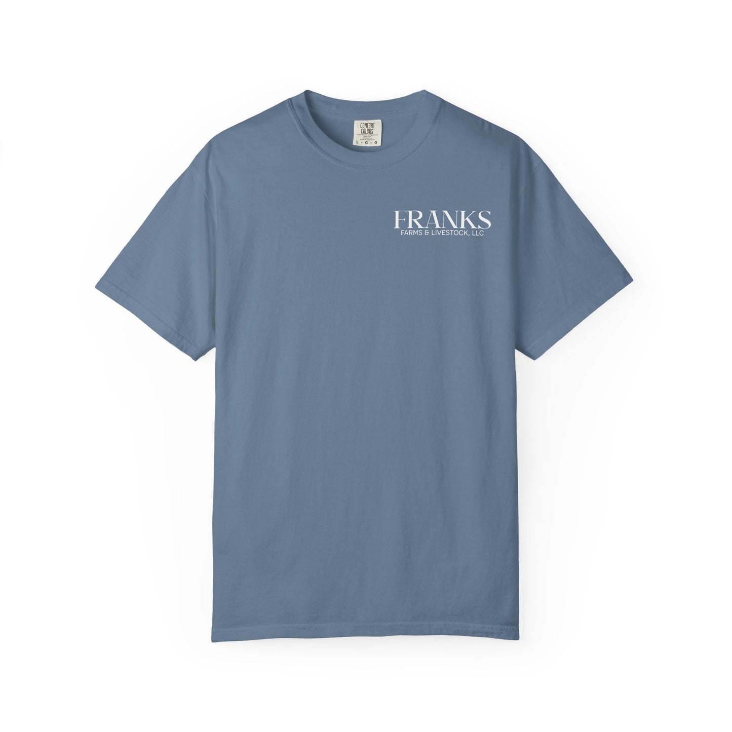 Franks Farms & Livestock Front Print Only Comfort Colors T-Shirt (ADULT)