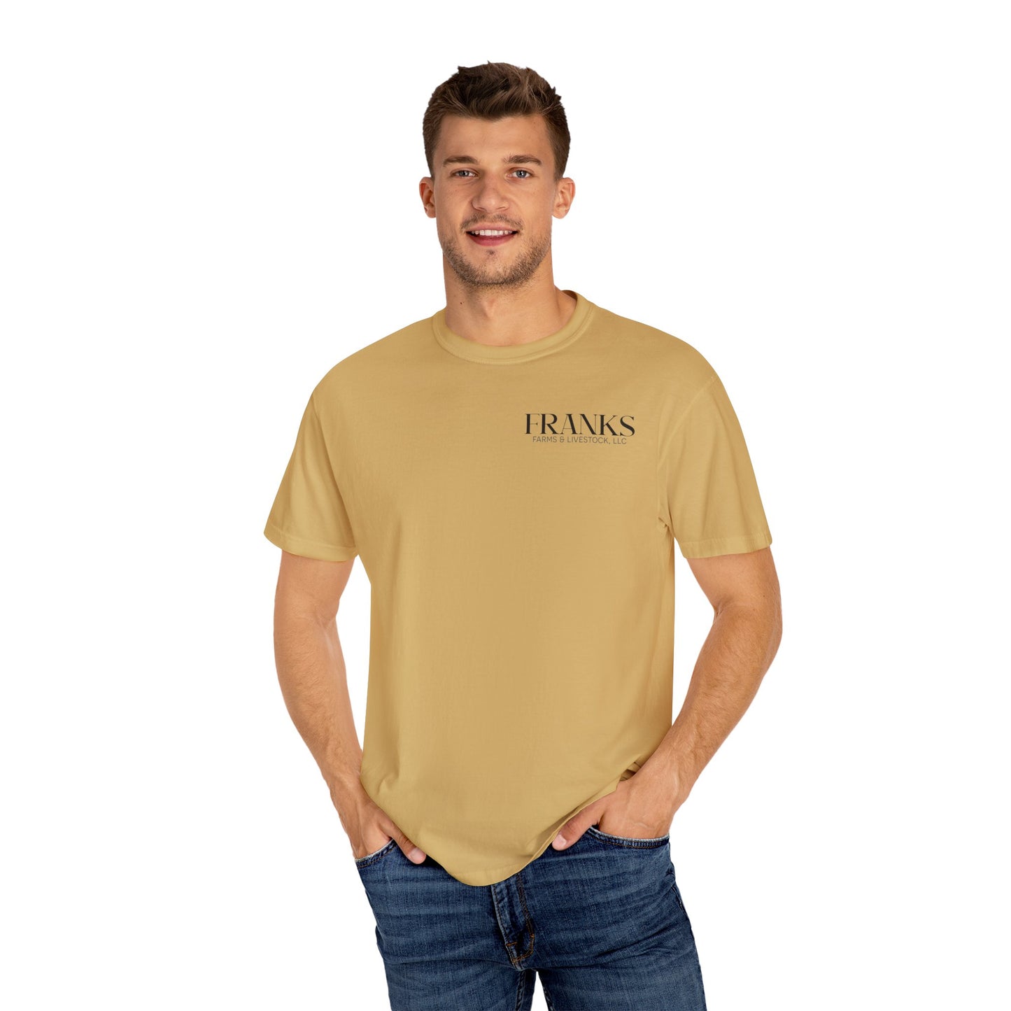 Franks Farms & Livestock Front Print Only Comfort Colors T-Shirt (ADULT)