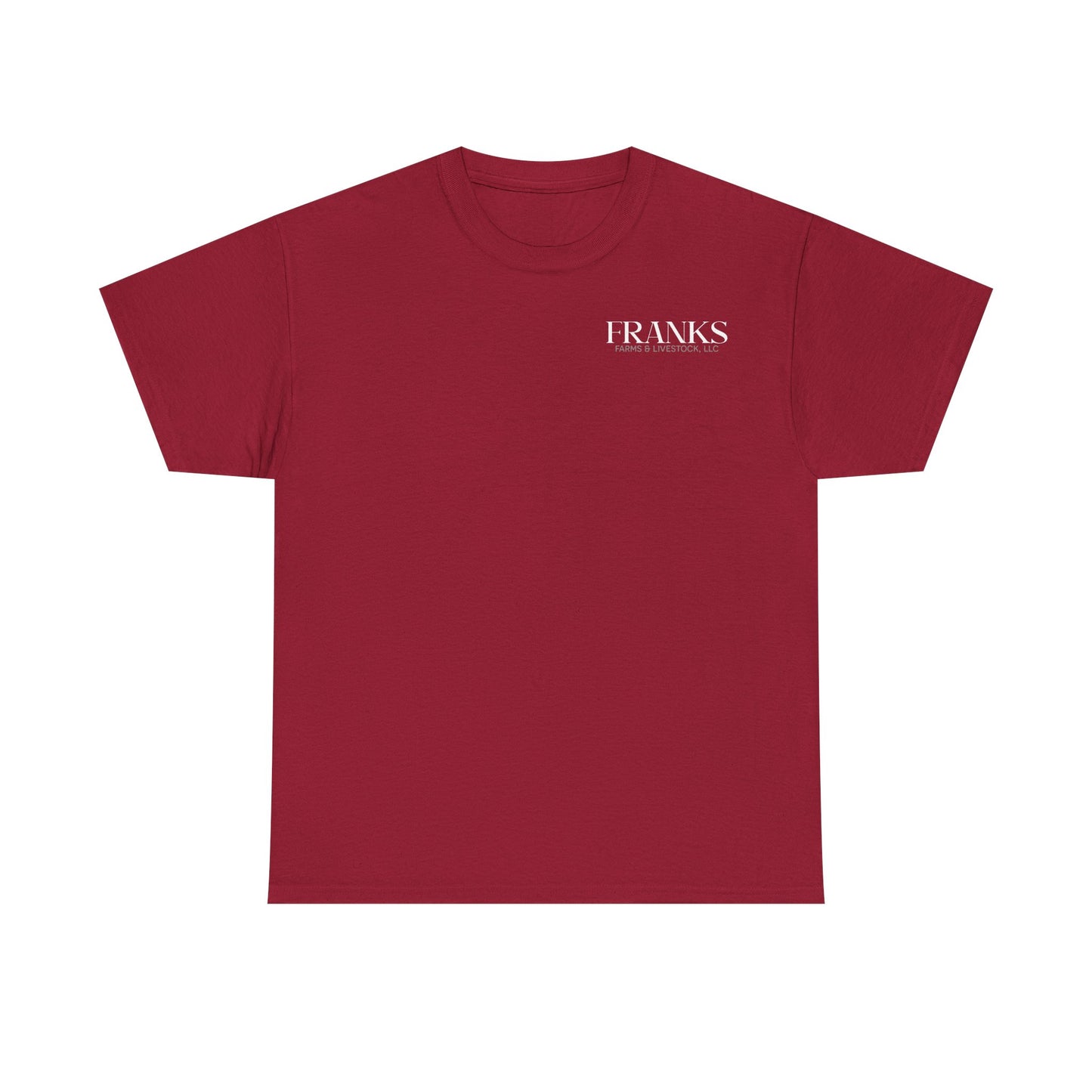 Franks Farms & Livestock Front and Back Heavy Cotton T-shirt (ADULT)