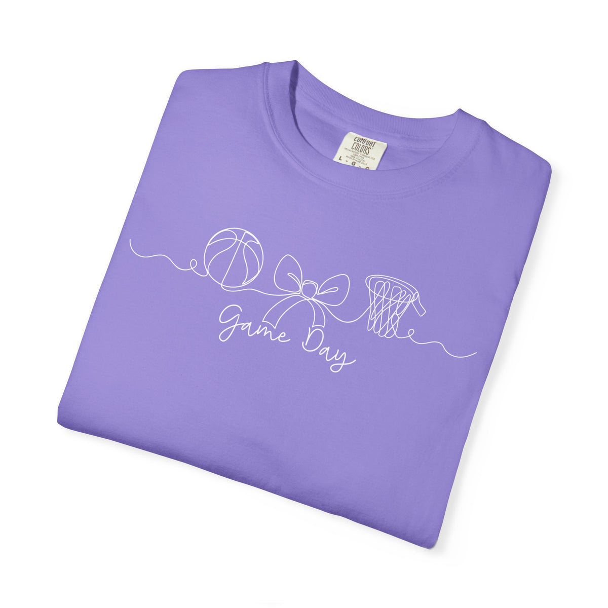 Purple & Gold Basketball Game Day Comfort Colors T-Shirt