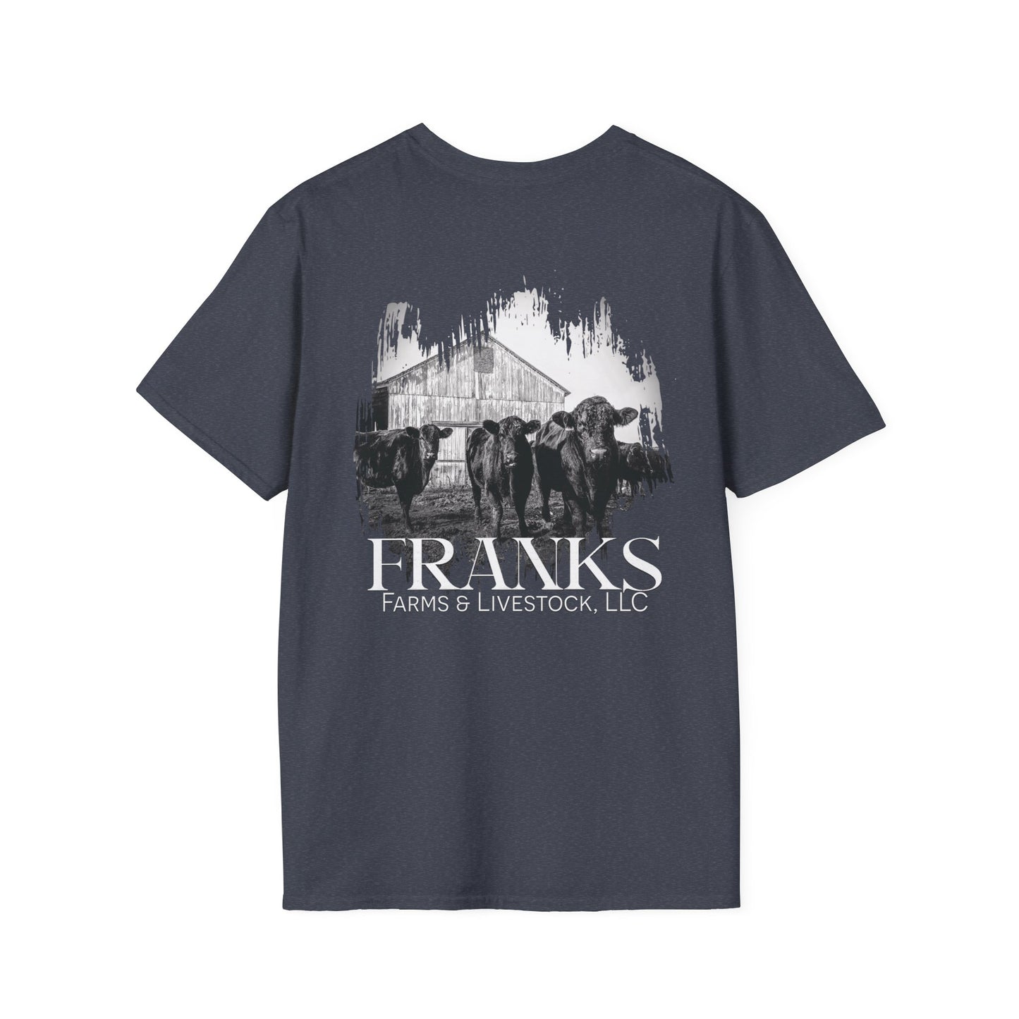 Franks Farms & Livestock Front and Back Print Softstyle T-Shirt (ADULT)