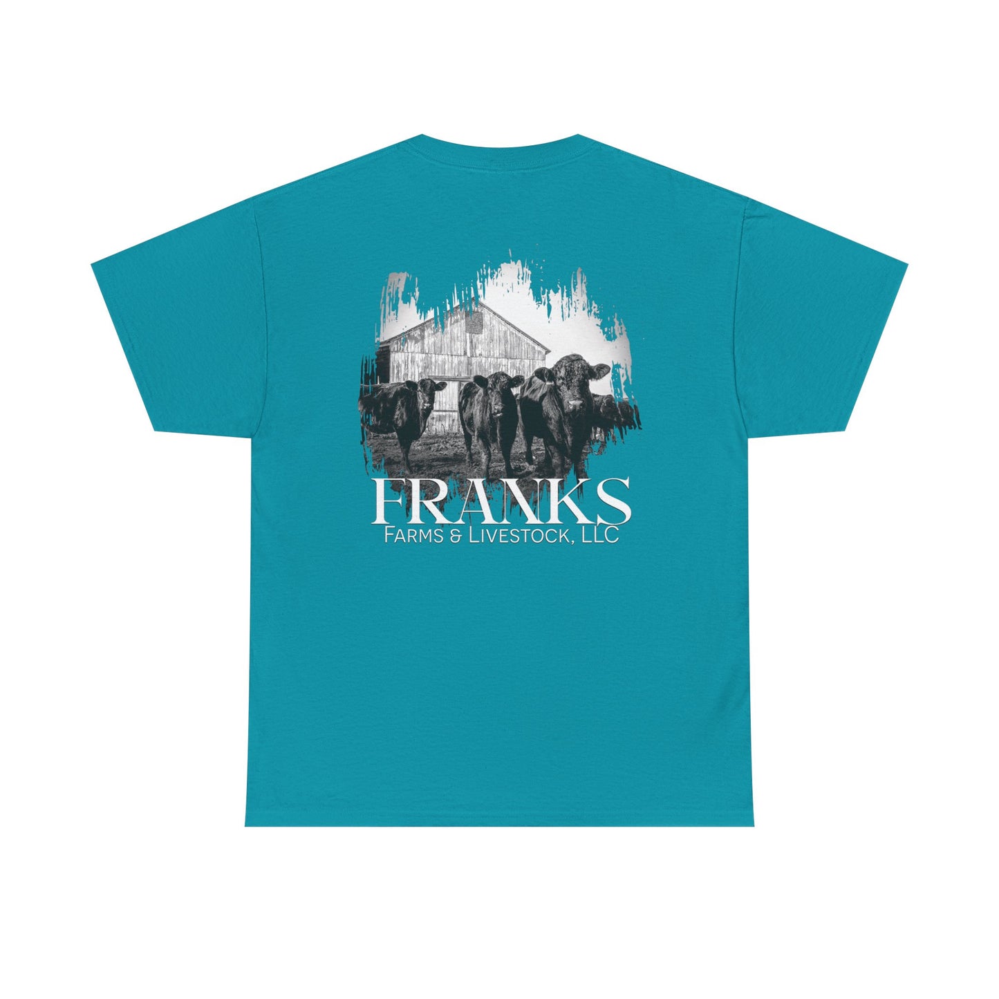 Franks Farms & Livestock Front and Back Heavy Cotton T-shirt (ADULT)