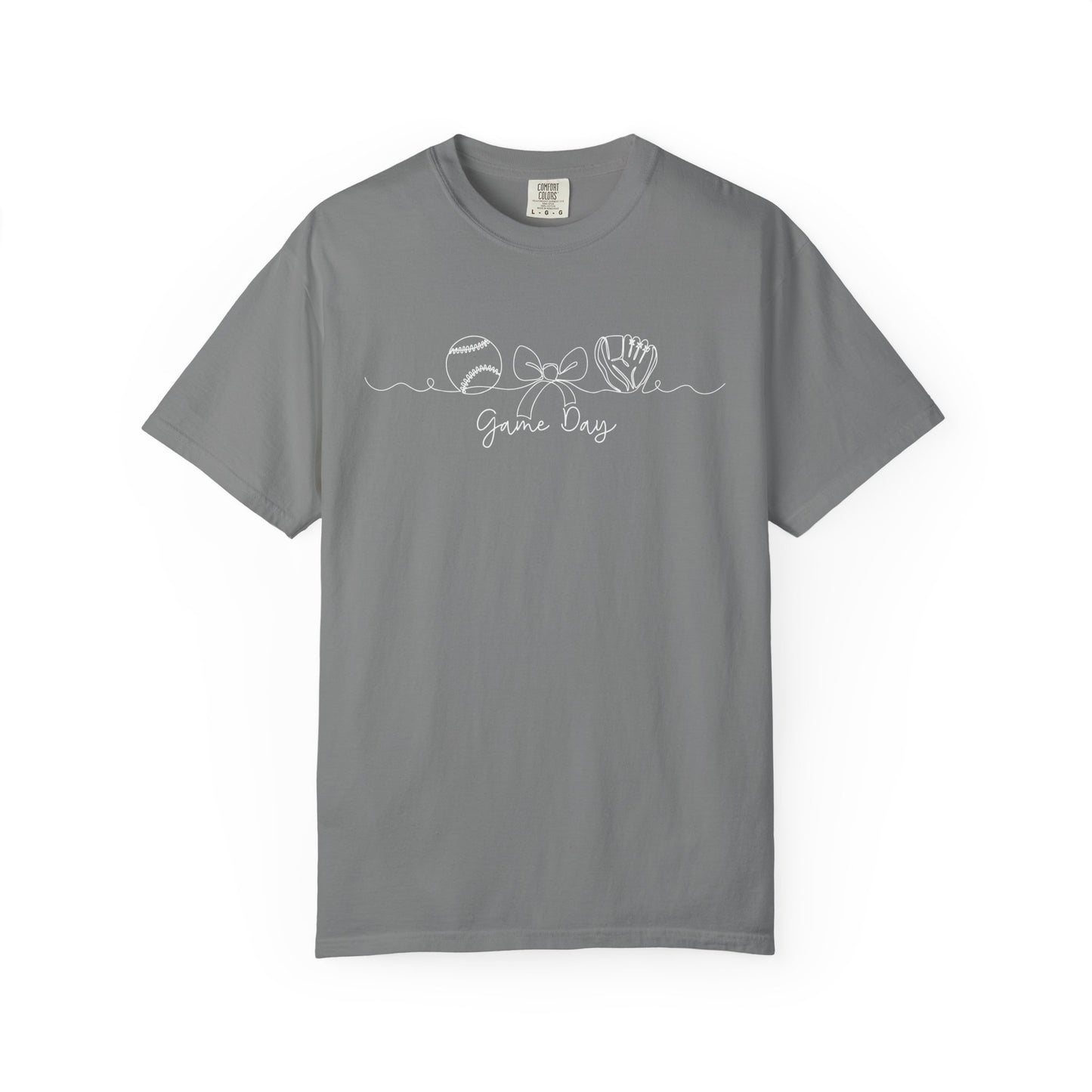 Blue & Grey Baseball Game Day Comfort Colors T-Shirt