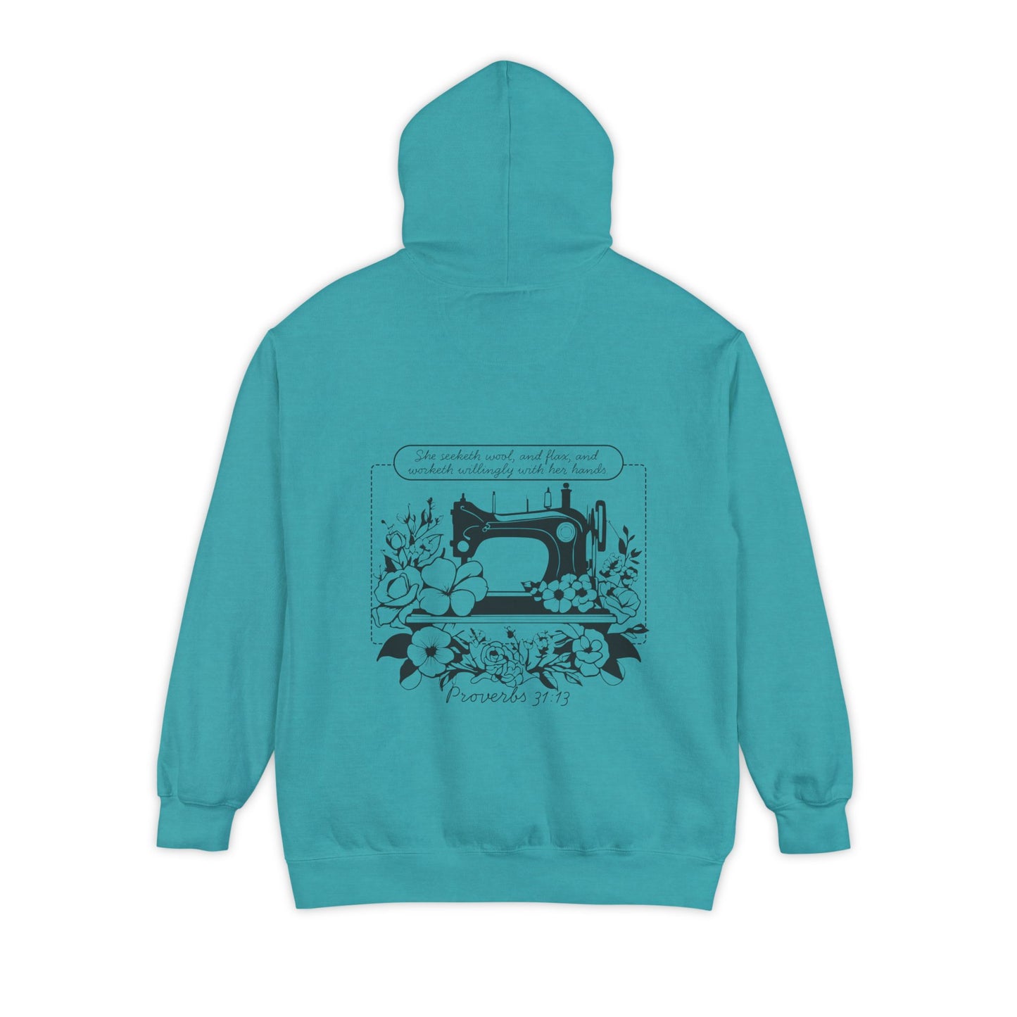 Chloe's Stitches Black Print Comfort Colors Sweatshirt