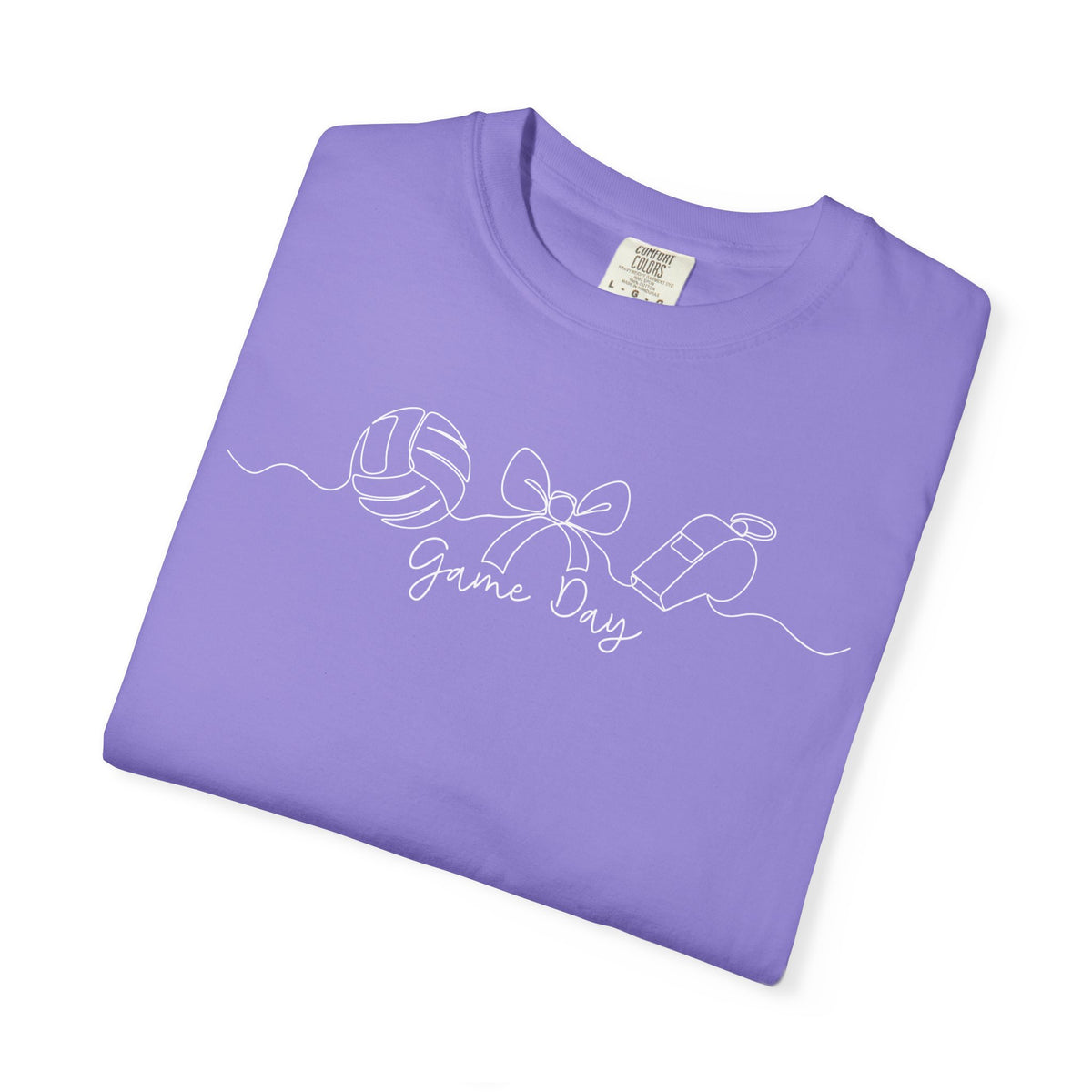 Purple & Gold Volleyball Game Day Comfort Colors T-Shirt