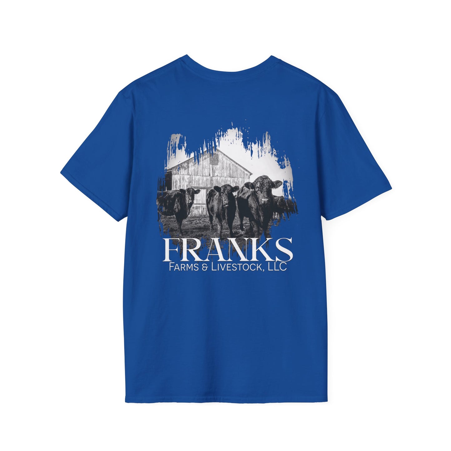 Franks Farms & Livestock Front and Back Print Softstyle T-Shirt (ADULT)