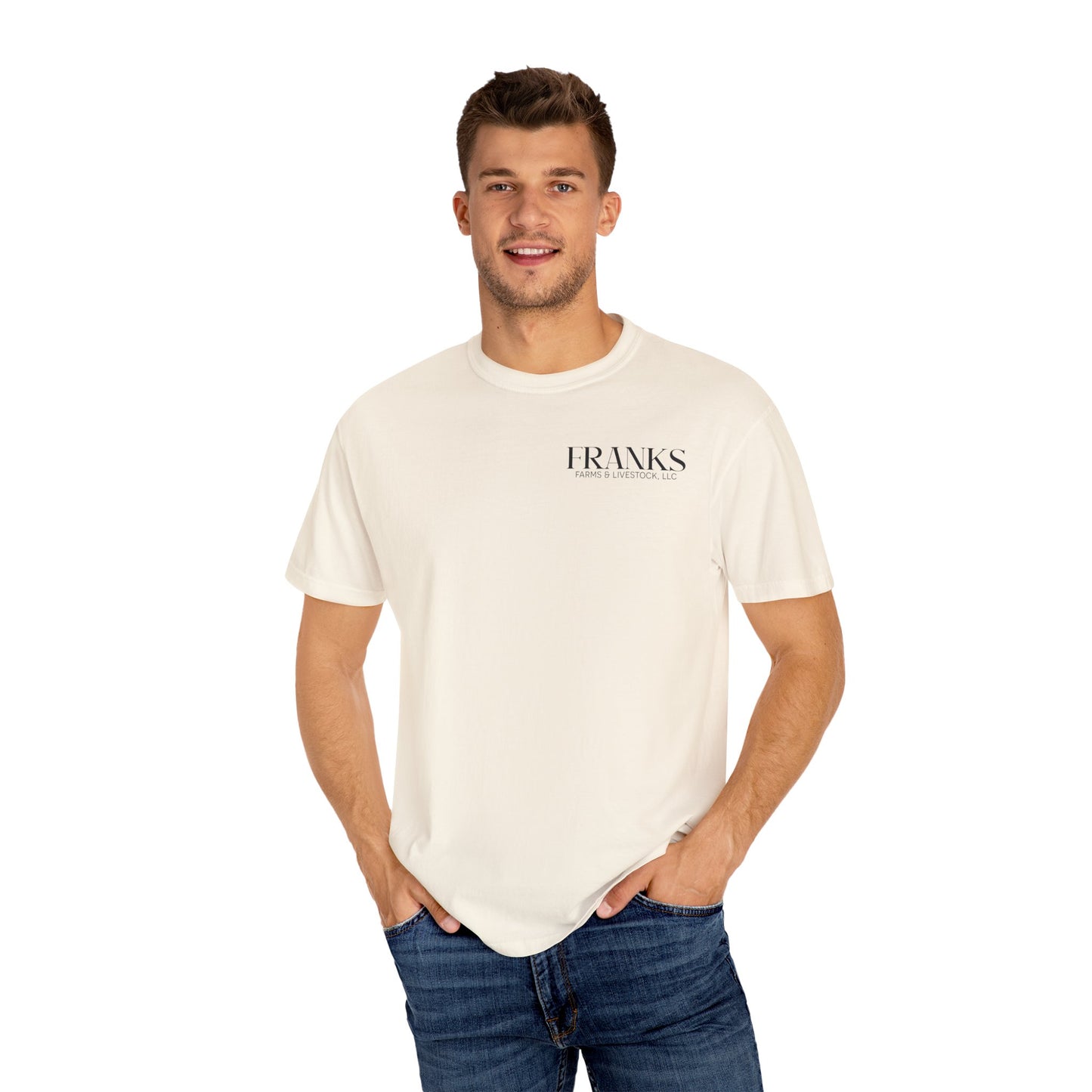 Franks Farms & Livestock Front Print Only Comfort Colors T-Shirt (ADULT)
