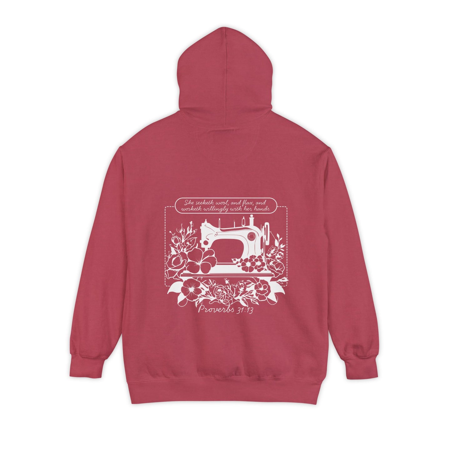 Chloe's Stitches White Print Comfort Colors Sweatshirt