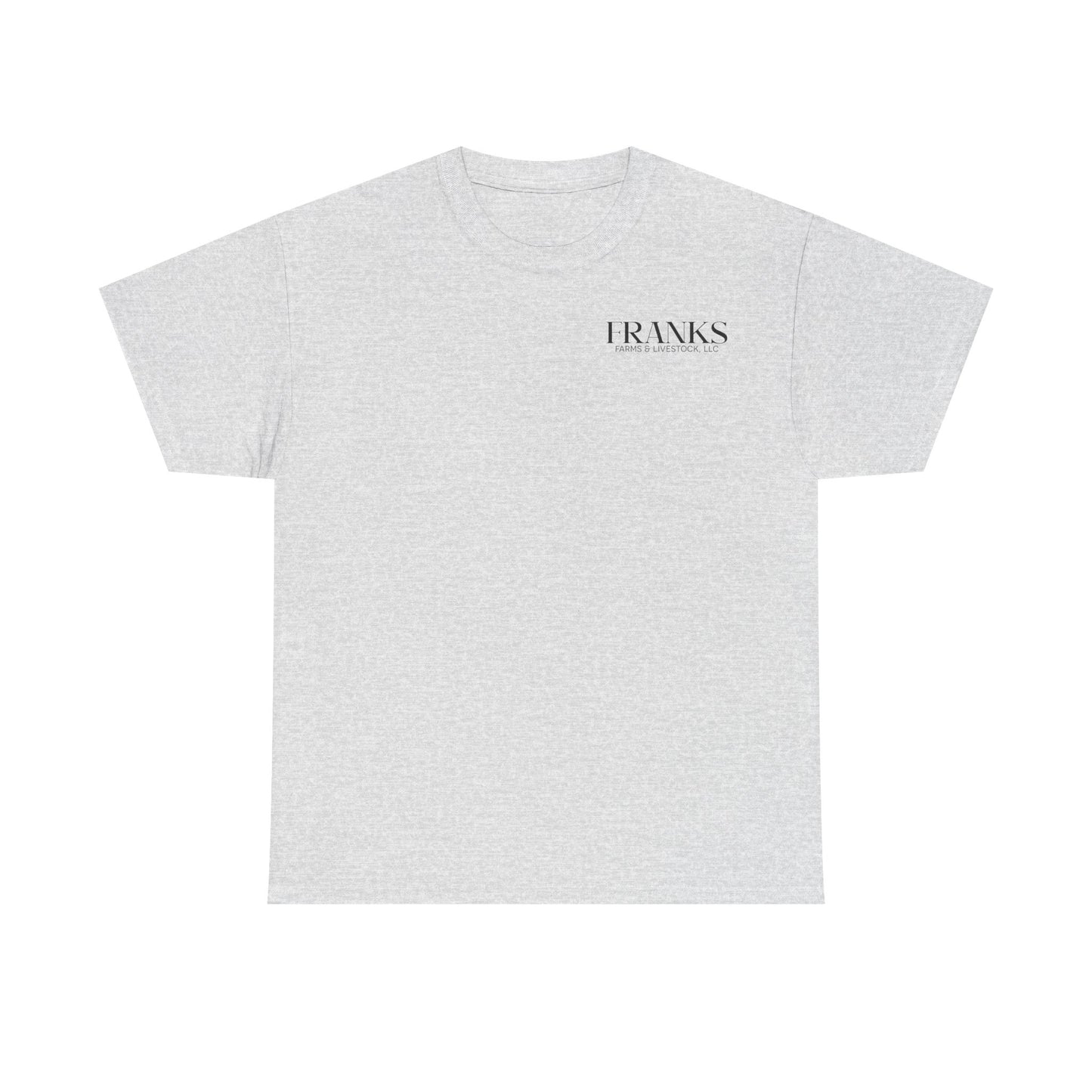 Franks Farms & Livestock Front and Back Print Heavy Cotton T-shirt (Adult)