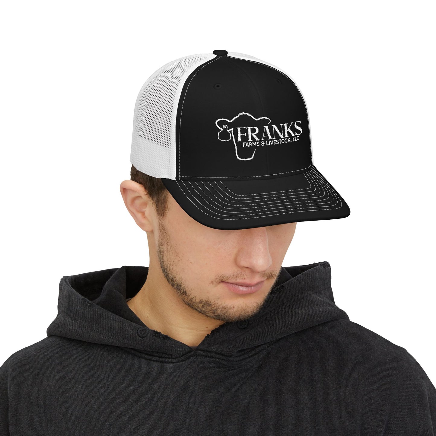 Franks Farms & Livestock Embroidered Large Design Snapback Richardson 112 Hat