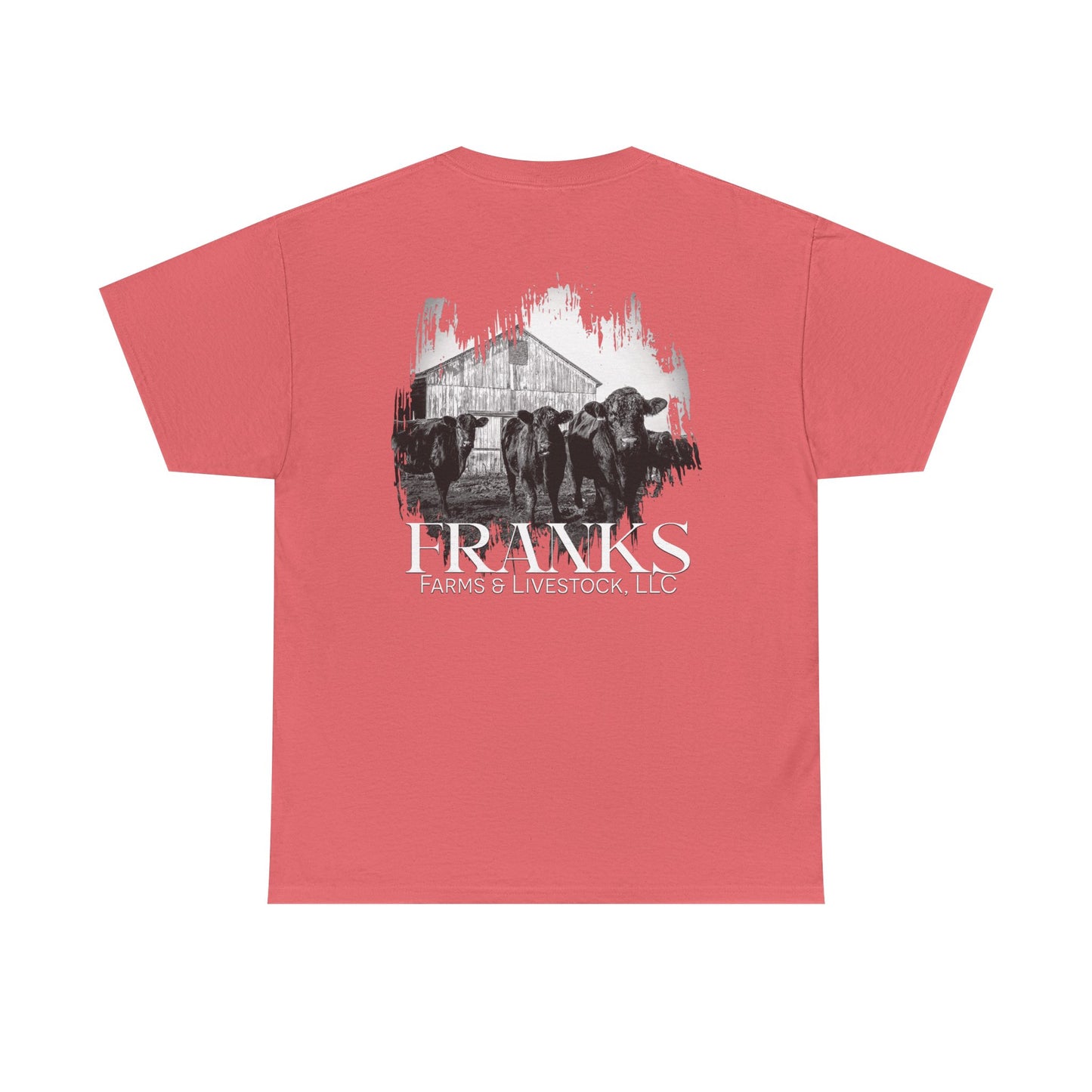 Franks Farms & Livestock Front and Back Heavy Cotton T-shirt (ADULT)