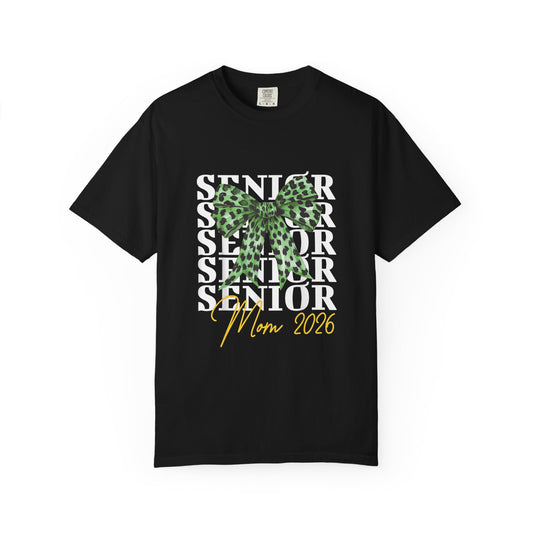 Senior Mom GREEN & GOLD bow 2026 Comfort Colors T-Shirt