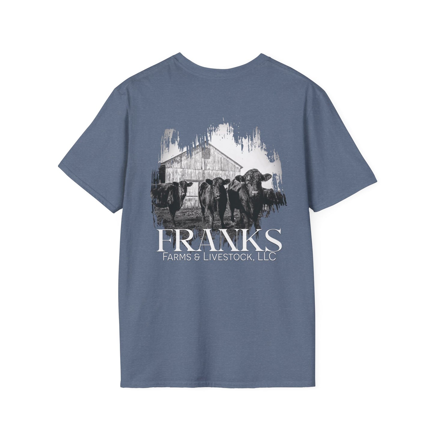 Franks Farms & Livestock Front and Back Print Softstyle T-Shirt (ADULT)