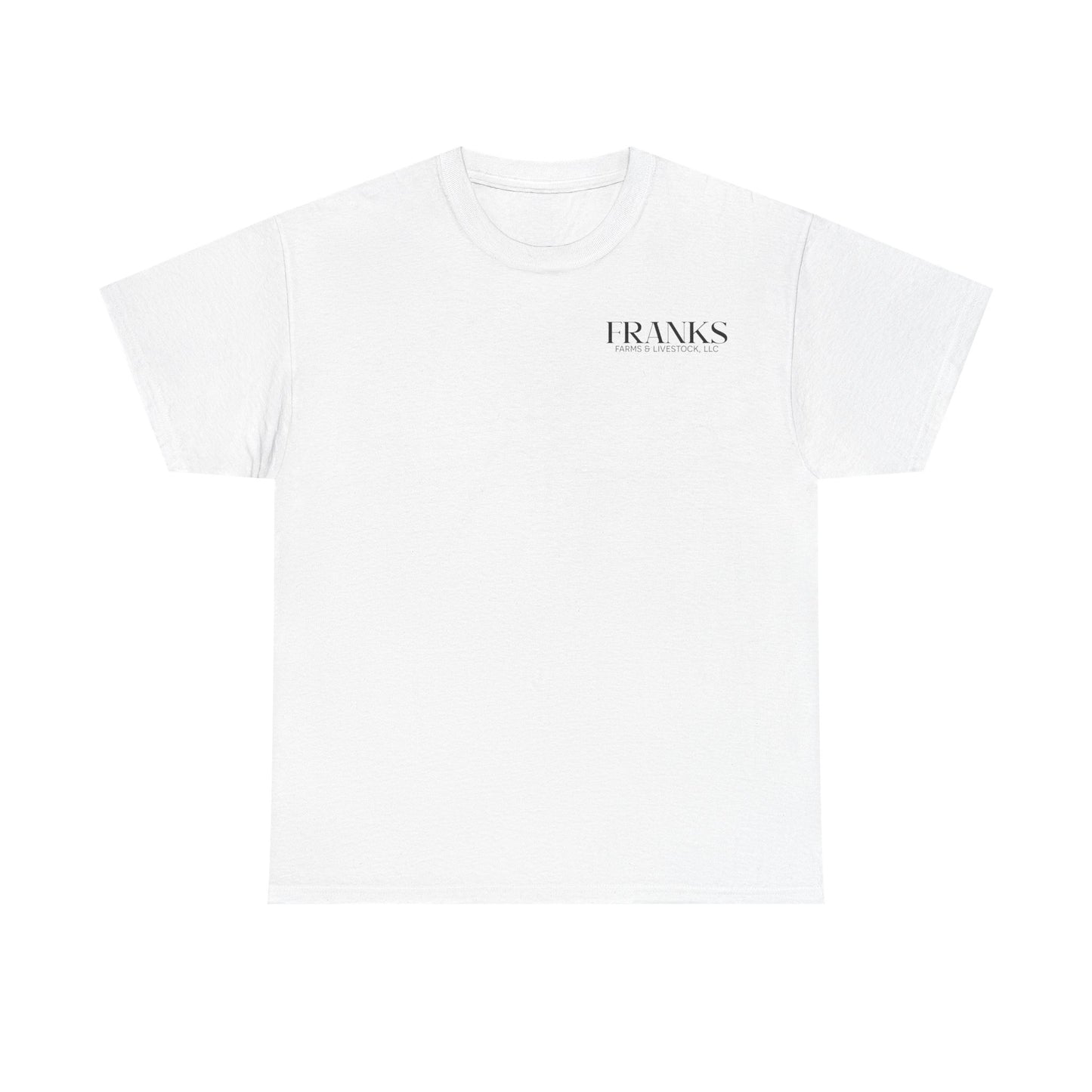Franks Farms & Livestock Front and Back Print Heavy Cotton T-shirt (Adult)