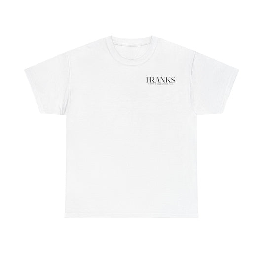 Franks Farms & Livestock Front and Back Print Heavy Cotton T-shirt (Adult)