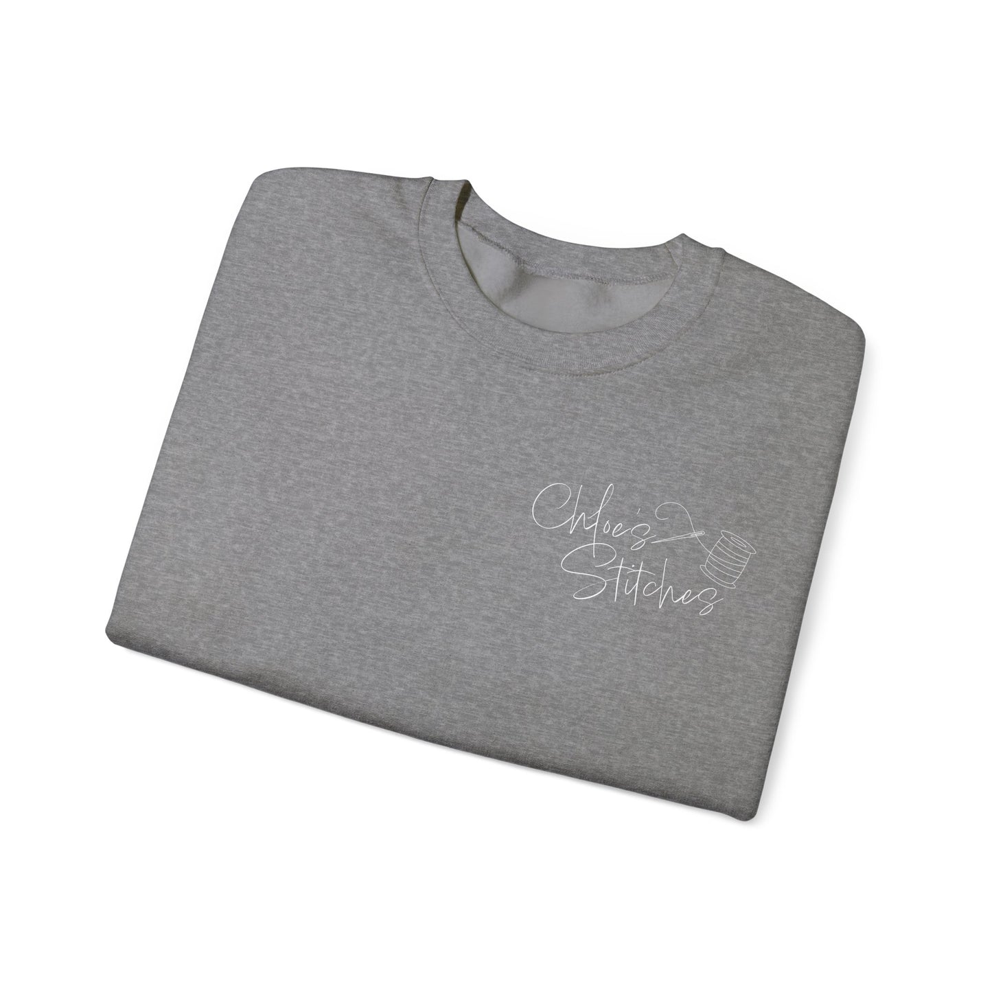 Chloe's Stitches FRONT ONLY Crewneck Sweatshirt
