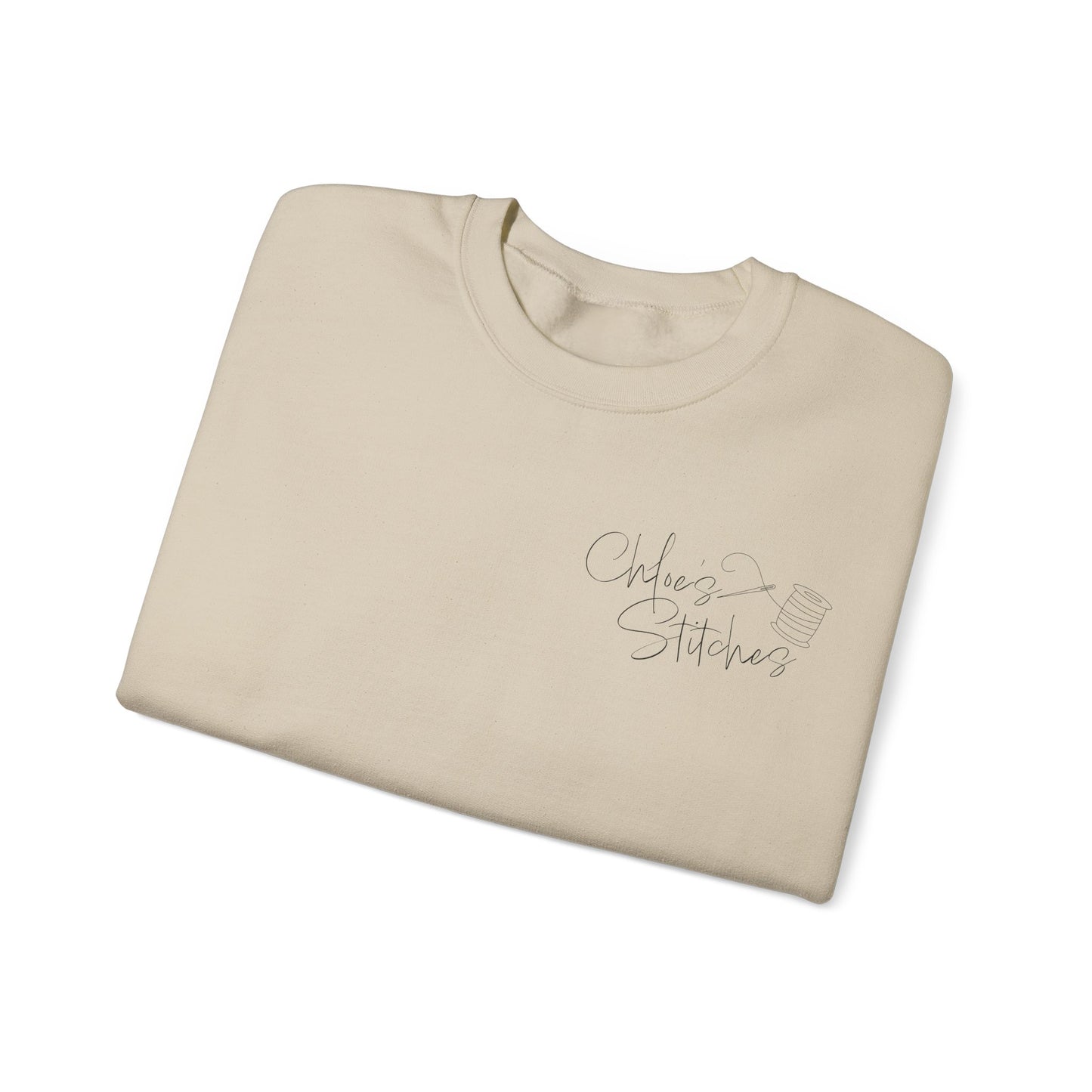 Chloe's Stitches FRONT ONLY Crewneck Sweatshirt