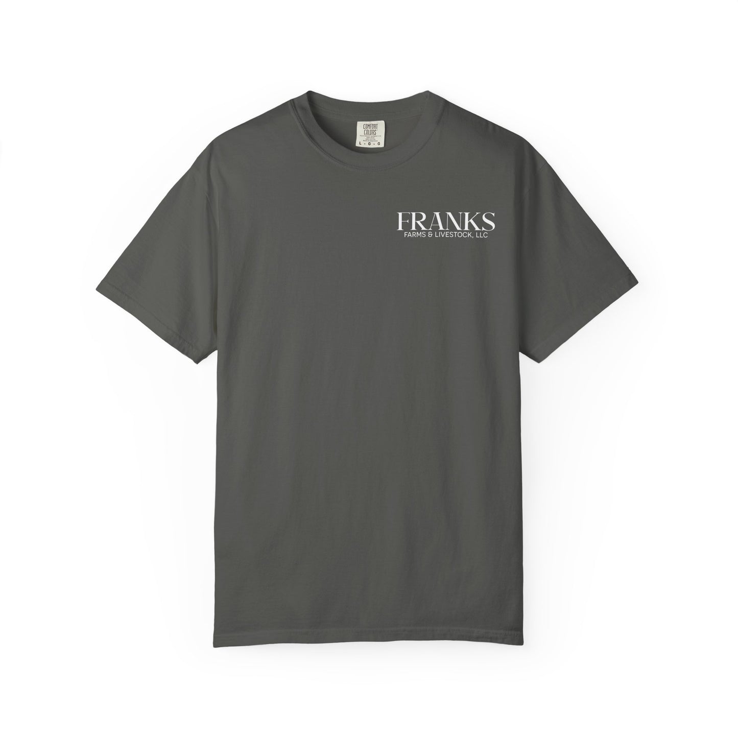 Franks Farms & Livestock Front Print Only Comfort Colors T-Shirt (ADULT)