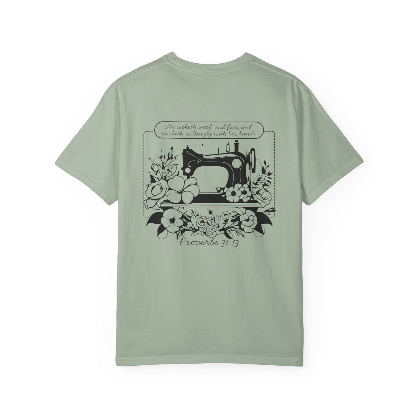 Chloe's Stitches Black Print Comfort Colors T-Shirt