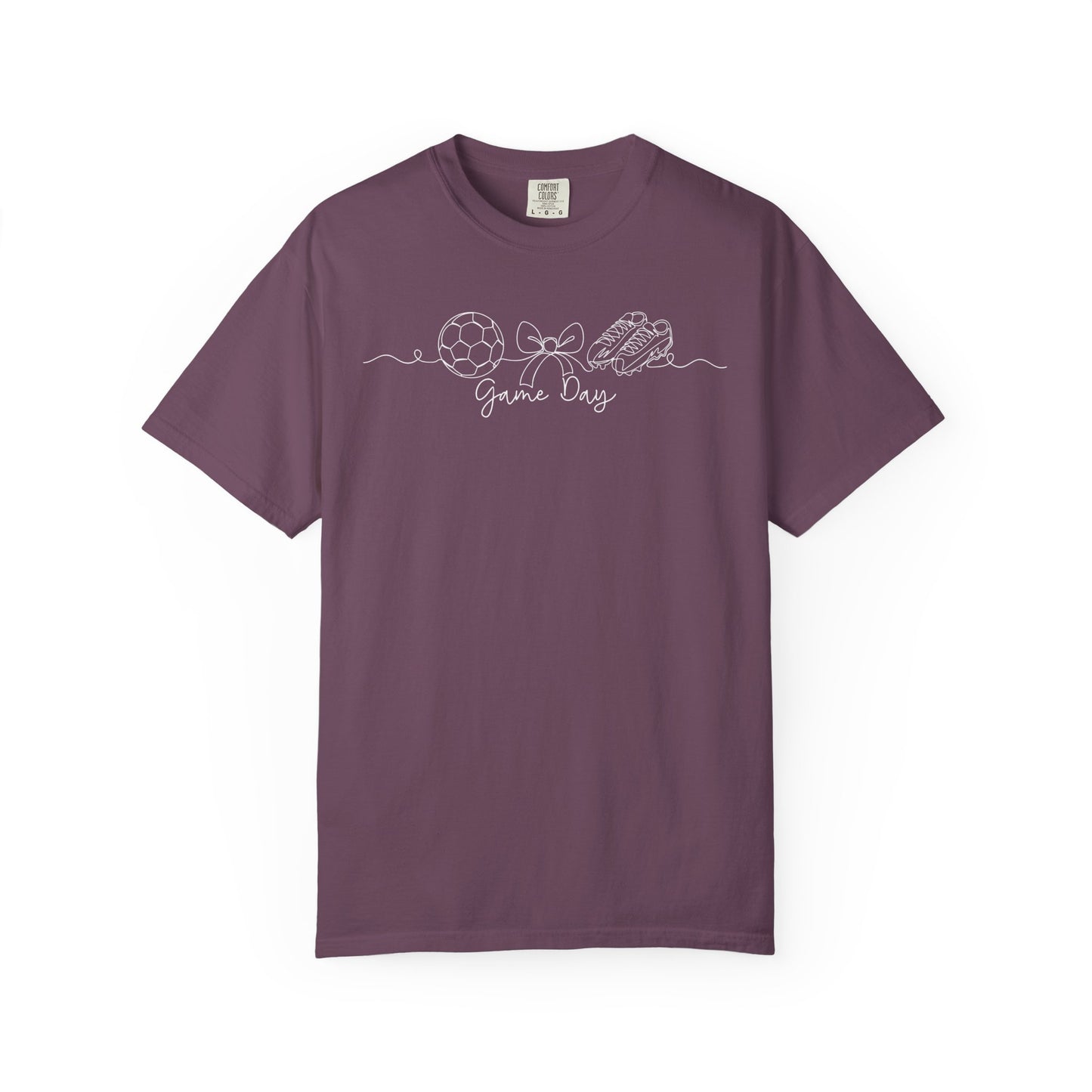 Purple & Gold Soccer Game Day Comfort Colors T-Shirt