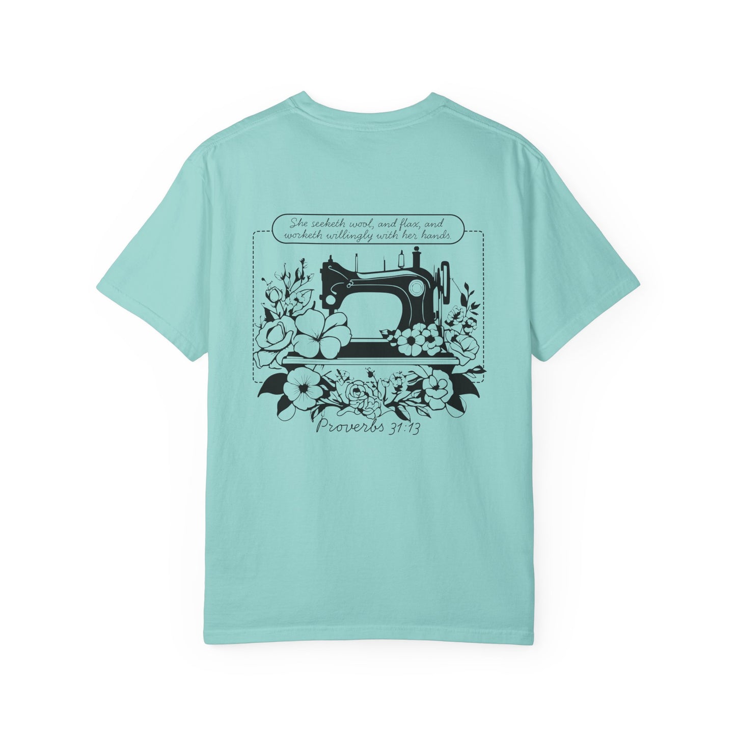 Chloe's Stitches Black Print Comfort Colors T-Shirt