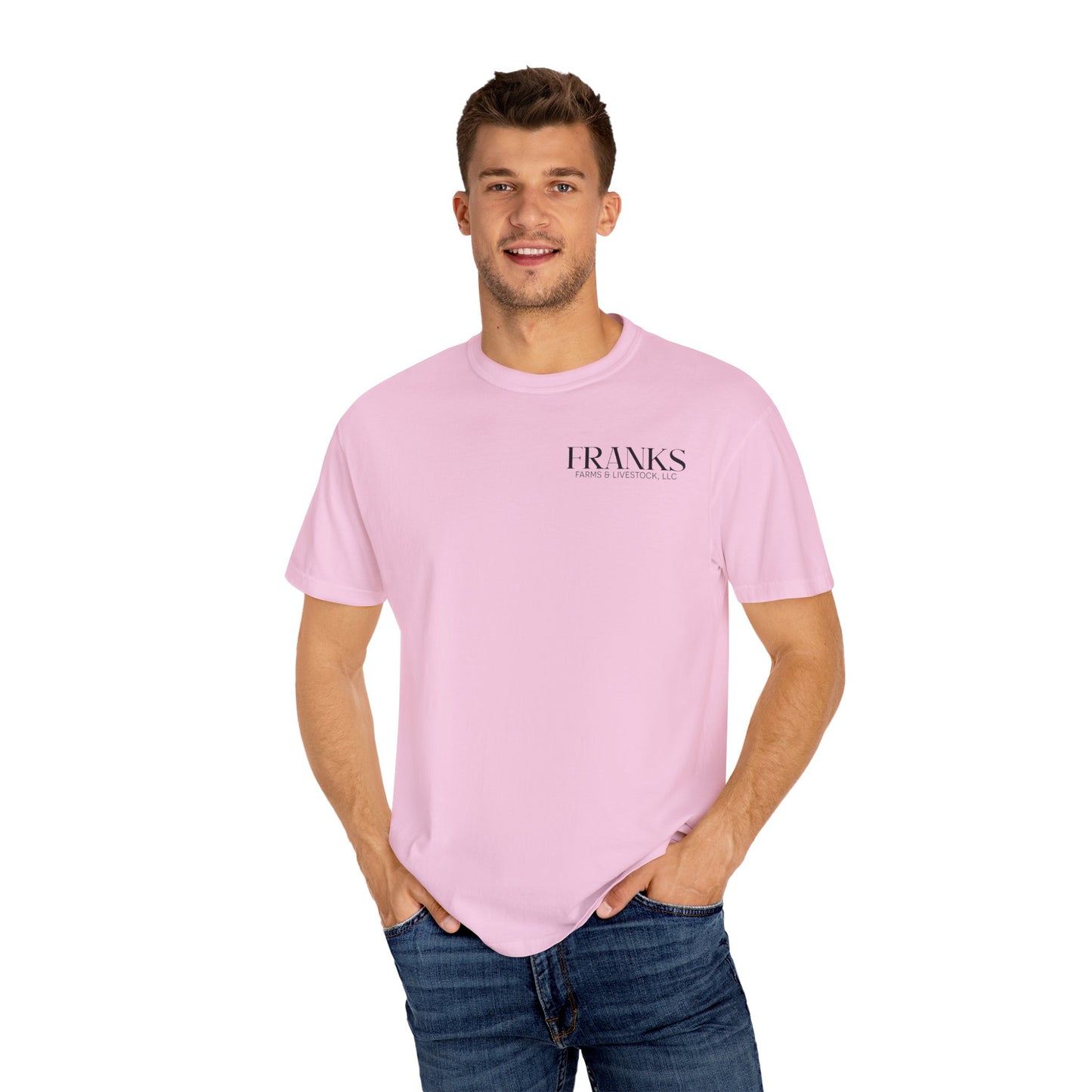 Franks Farms & Livestock Front Print Only Comfort Colors T-Shirt (ADULT)