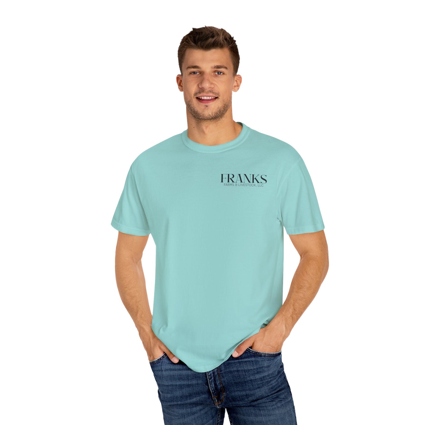 Franks Farms & Livestock Front Print Only Comfort Colors T-Shirt (ADULT)