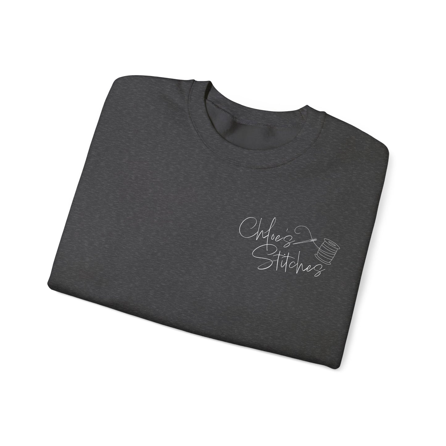 Chloe's Stitches FRONT ONLY Crewneck Sweatshirt