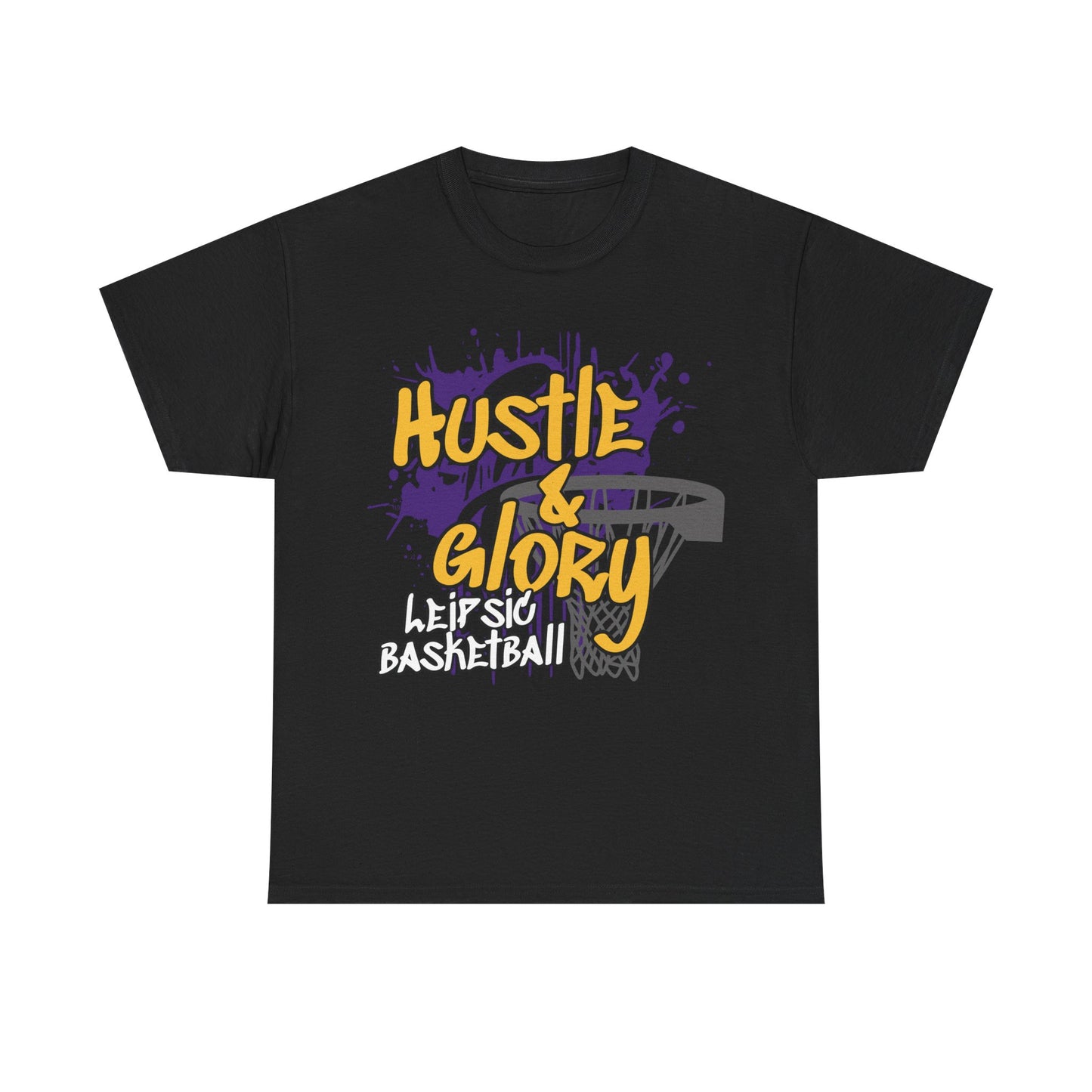 Leipsic Vikings Basketball Heavy Cotton T-shirt