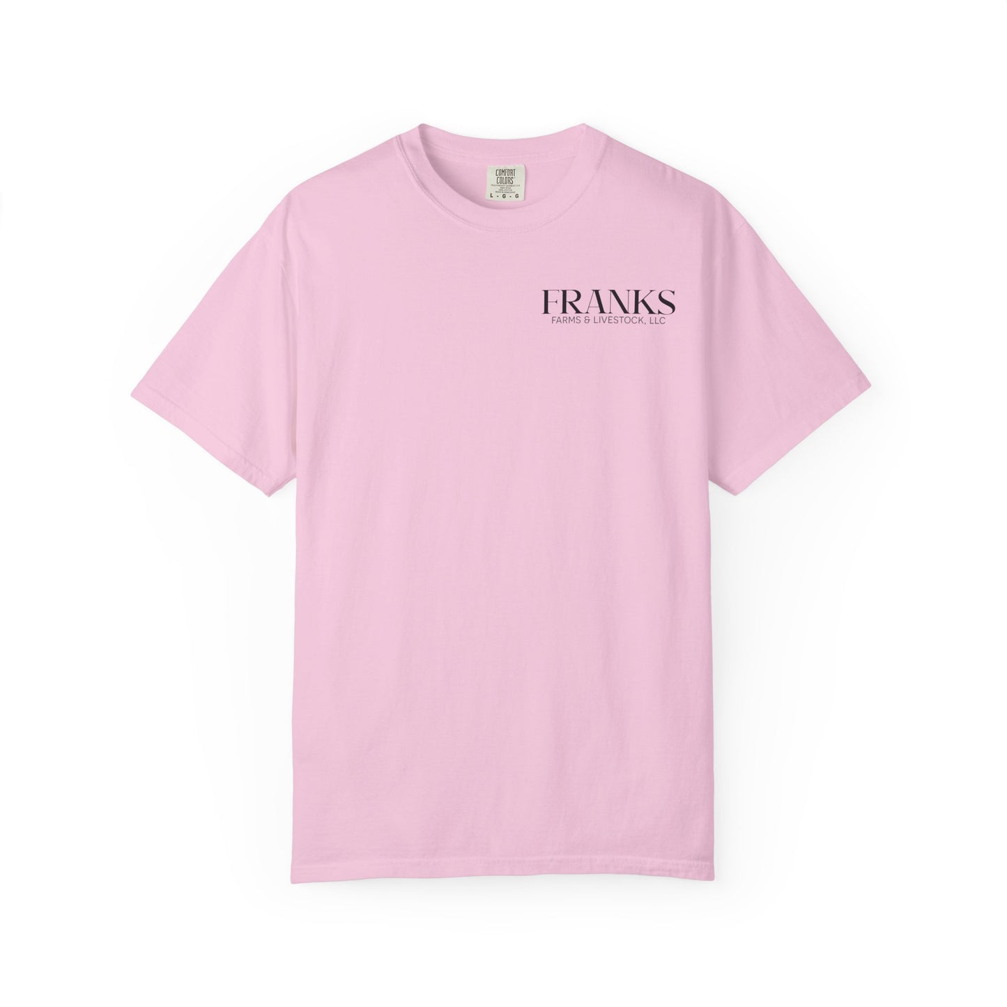 Franks Farms & Livestock Front Print Only Comfort Colors T-Shirt (ADULT)