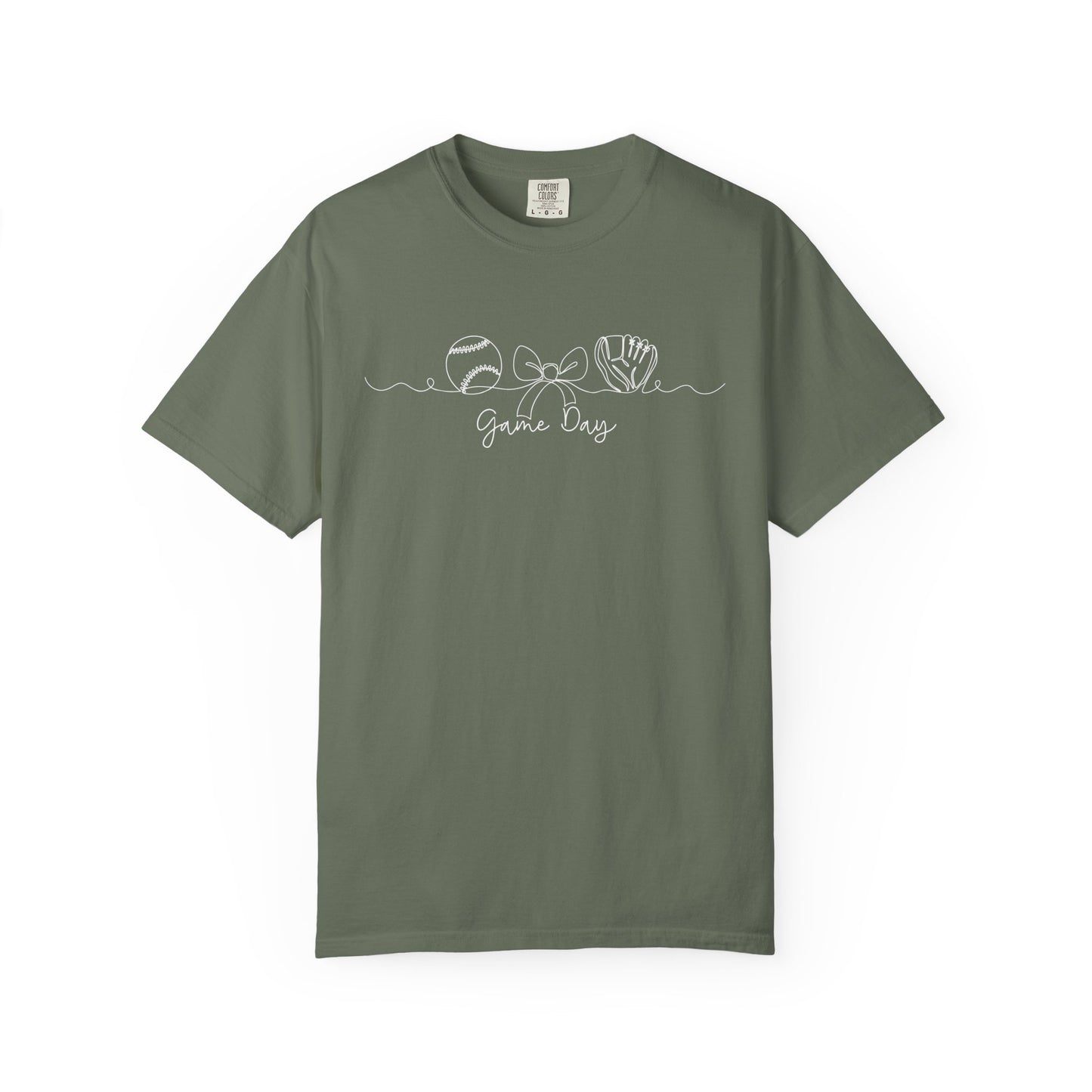 Green & Gold Baseball Game Day Comfort Colors T-Shirt